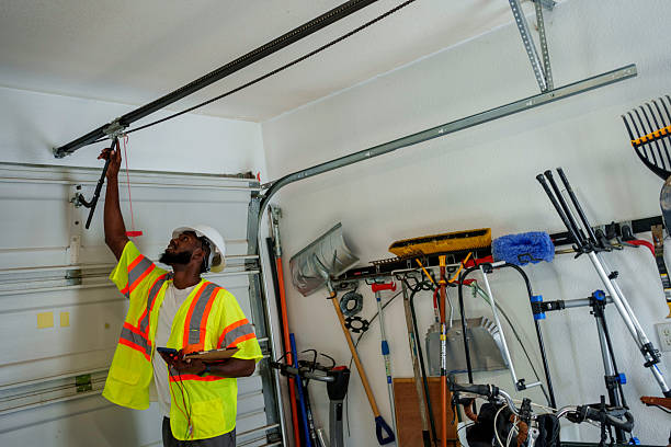 Professional Garage Door technician working in Long Beach, MS